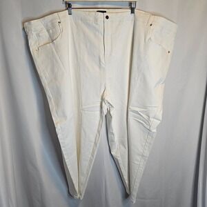 Universal Standard White Denim Jeans Size 38 Plus Size Straight Leg